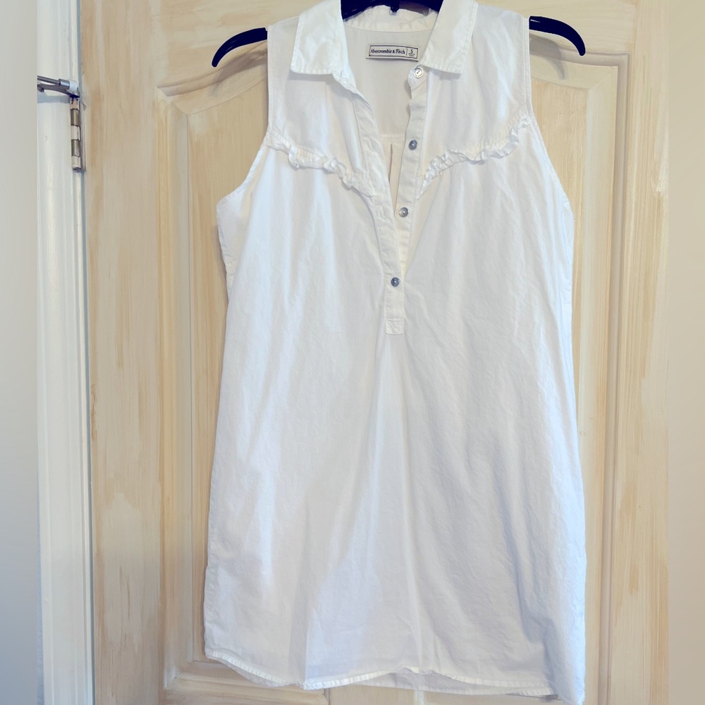 Abercrombie & Fitch White summer Tunic/Top.